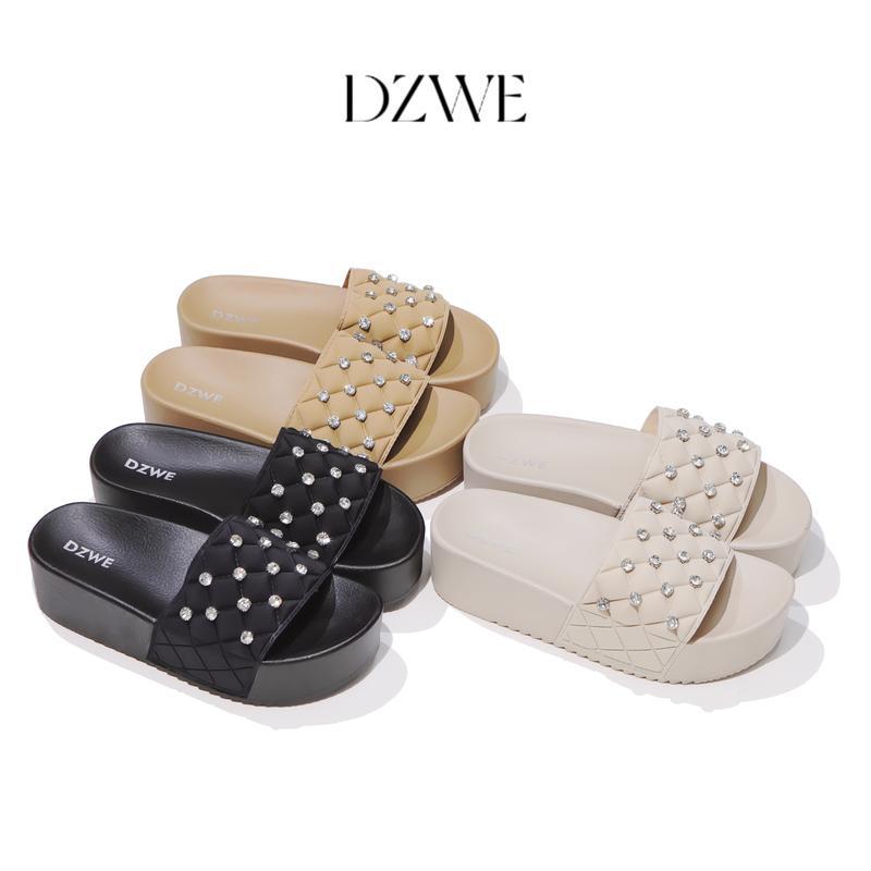 รองเท้าแตะส้นสูง DZWE ใหม่ ทันสมัย กันลื่น ป้องกันกลิ่น เป็นมิตรกับสิ่งแวดล้อม 8837-12