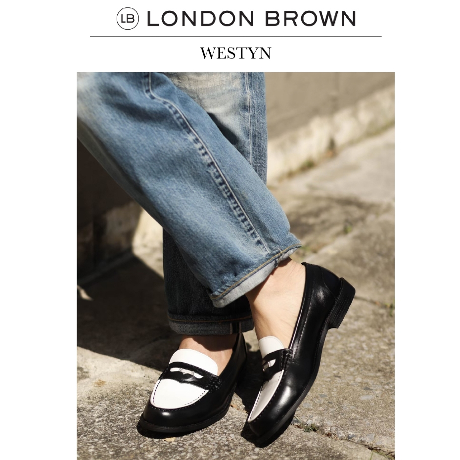 [ PRE-ORDER ] LONDON BROWN - WESTYN ลอนดอนบราวน์ รองเท้าหนังทรงPENNY LOAFER  มาพร้อมดีเทลเหรียญเพนนี