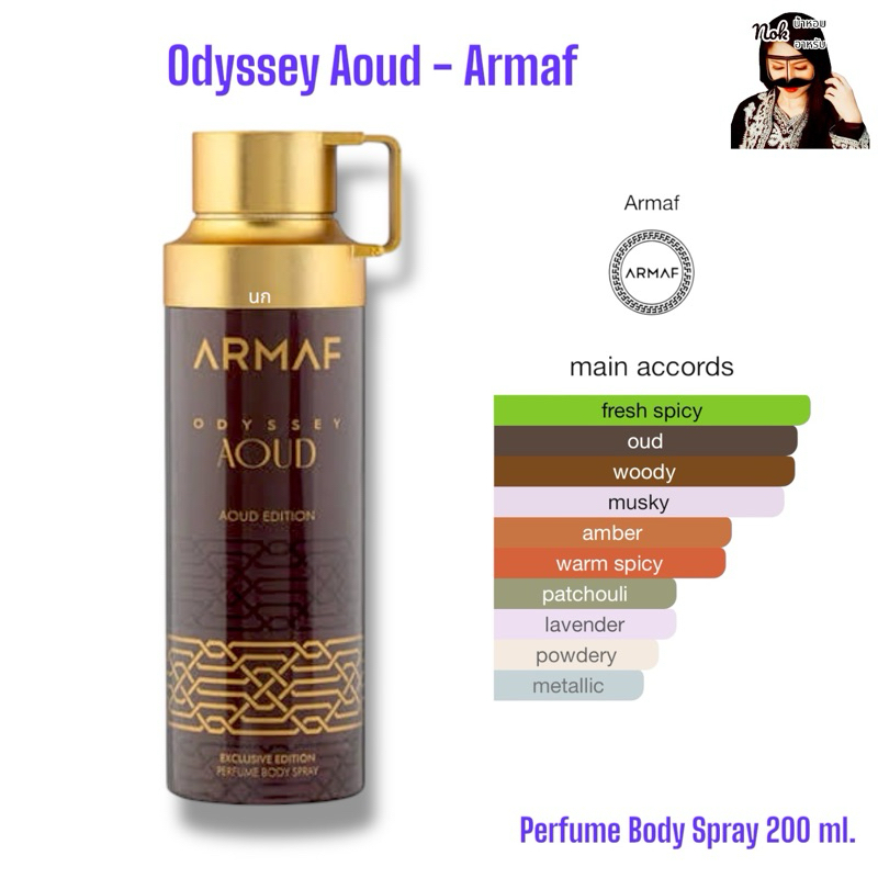 สเปรย์ระงับกลิ่นกาย Armaf - Odyssey Aoud 200ml.