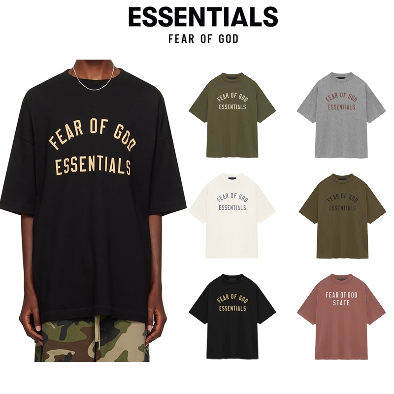 New เสื้อยืด Fear Of God Essentials แท้Jersey Crewneck Tee (FW24) [Back to school Collection]