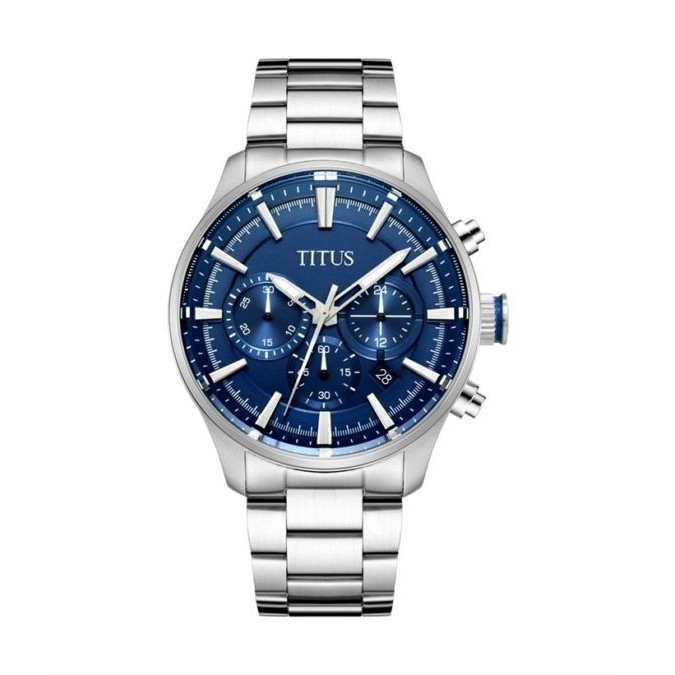 Solvil et Titus (โซวิล เอ ติตัส) นาฬิกาผู้ชาย Saber โครโนกราฟ ควอตซ์ สเตนเลส/หนัง 44 มม. (W06-0328)