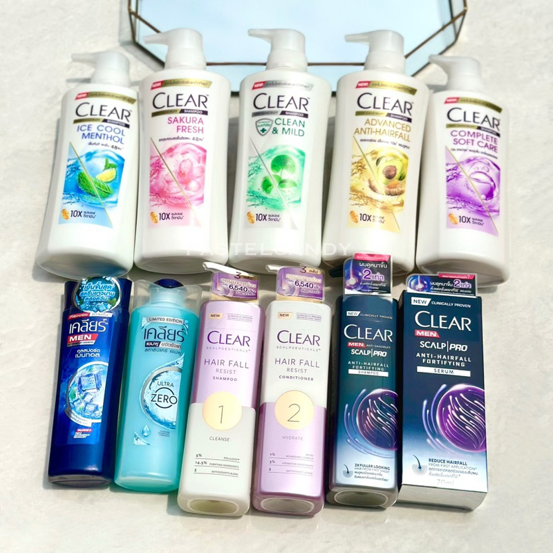 SALE แท้ % [เลือกสูตรด้านใน] CLEAR เคลียร์ แชมพูลดผมร่วง ลดผมบาง ขจัดรังแค Anti Dandruff Shampoo