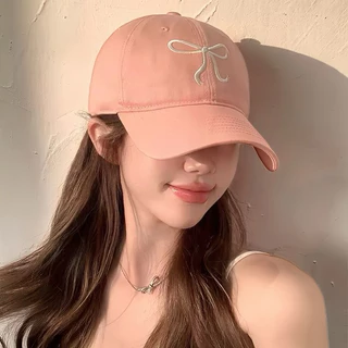🍓EnJoy🍓พร้อมส่ง (MK-1) หมวกแก็ป "ปีกโบว์" มินิมอล หมวกเบสบอล แฟชั่นเกาหลีcotton cap