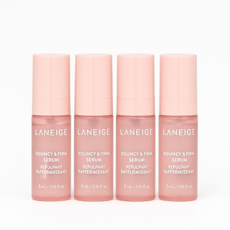 Laneige bouncy and firm serum 5ml nobox exp2028สูตรแคปซูลเนื้อบางเบาไม่เหนอะหนะค่ะ 6ขวดไซส์จริงน้า