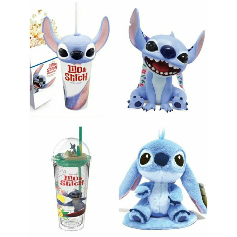 (ทักลด50%)🩵งาน major sf ไม่จีน ถังป็อปคอร์นแก้ว2ชั้น ตุ๊กตาLilo&Stitch bucket double wall ลีโล&สติทช์ ลิขสิทธิ์แท้ mj sf