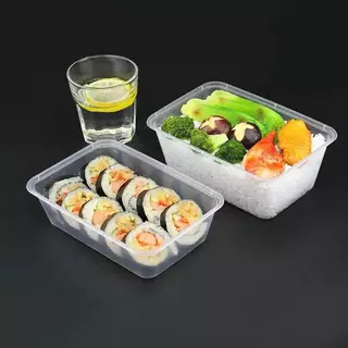 (ยกลัง) กล่องเหลี่ยม+ฝา ขนาด 650ML (1ลัง บรรจุ 300ชุด) กล่องพลาสติกเข้าไมโคเวฟ กล่องข้าว กล่องพลาสติก