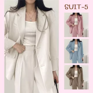 (ส่งด่วน) SUIT-5 ชุดเซ็ตสูท เสื้อ+กางเกง สูทใส่ทำงาน Blazer สำหรับผู้หญิง S-3XL สาวอวบใส่ได้ มีซับใน สินค้าพร้อมส่ง