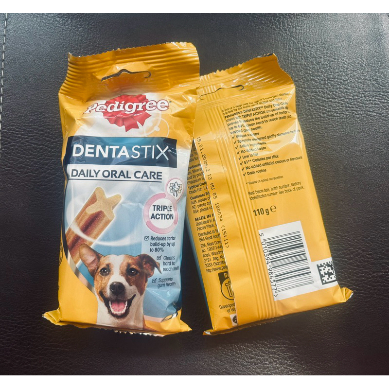 Pedigree Dentastix ขนมแท่ง ขัดฟัน สำหรับสุนัข พันธุ์เล็ก (exp. 01/2026)
