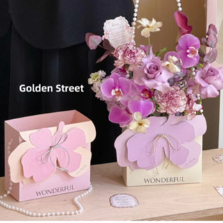 🌼Flower🌼กล่องจัดดอกไม้ DIY กล่องของขวัญดอกไม้สไตล์เกาหลี มีส…