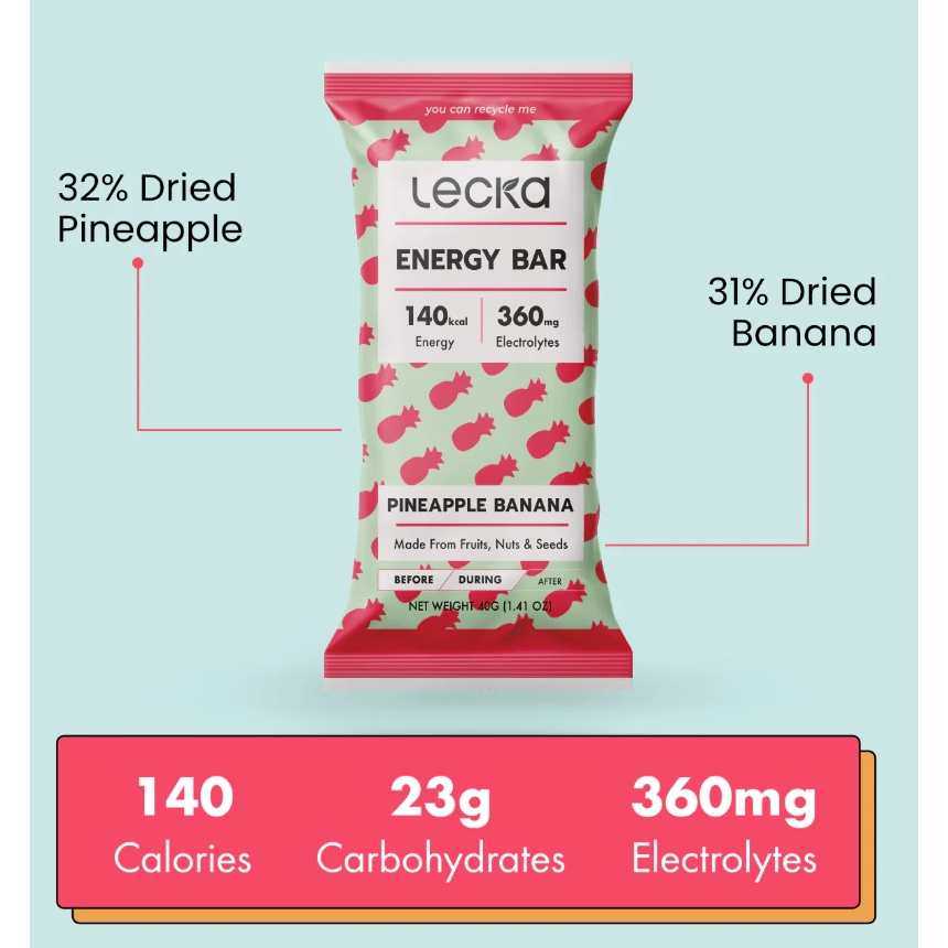 LECKA ENERGY BAR ผลไม้อัดแท่งผสมธัญพืช บาร์ให้พลังงานสูง เหมาะสำหรับ วิ่งเทรล เดินป่า ขนาด40g - รูปที่ 4
