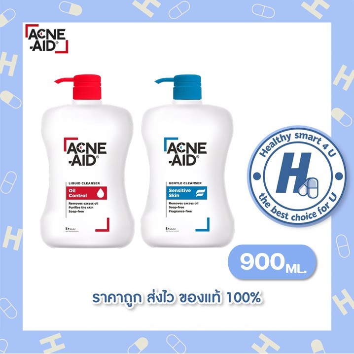 Acne-aid liquid cleanser 900 ml. / Acne-aid gentle cleanser 900 ml.
