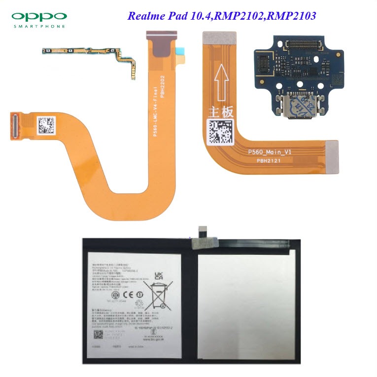 อะไหล่ Oppo Realme Pad 10.4,RMP2102,RMP2103/สายแพร/แบตเตอรี่ BLT001/หน้าจอ LCD