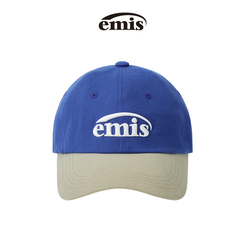 EMIS -NEW LOGO MIX BALL CAP(RENEWAL)(BEIGE/BLACK,BEIGE/BLUE,BEIGE/BROWN ,BEIGE/GREEN,BEIGE/NAVY ,BEIGE/RED ,BEIGE/WINE)