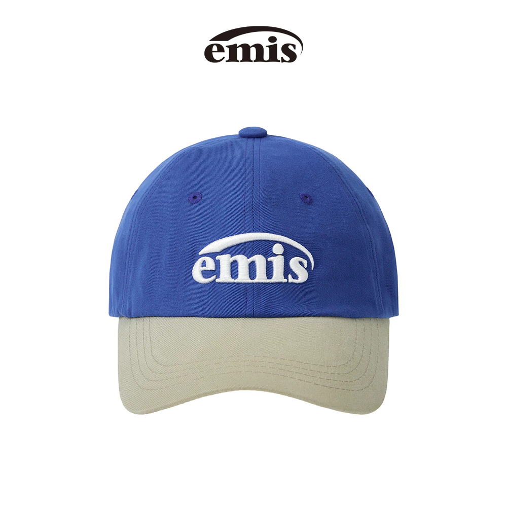 EMIS -NEW LOGO MIX BALL CAP(RENEWAL)(BEIGE/BLACK,BEIGE/BLUE,BEIGE/BROWN ,BEIGE/GREEN,BEIGE/NAVY ,BEIGE/RED ,BEIGE/WINE)
