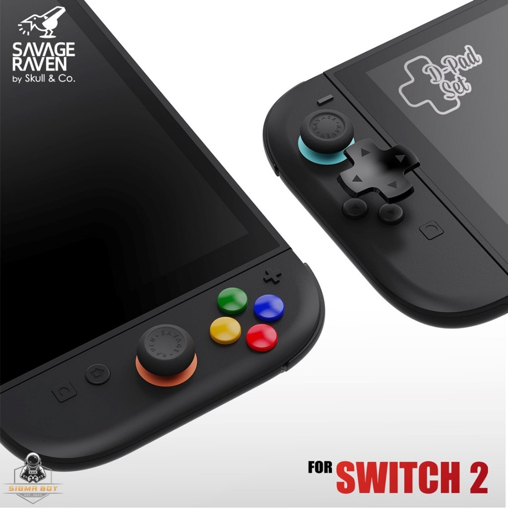 Savage Raven by Skull & Co. D-Pad Button Cap Set for Nintendo SWITCH 2 (รุ่นปี 2025)
