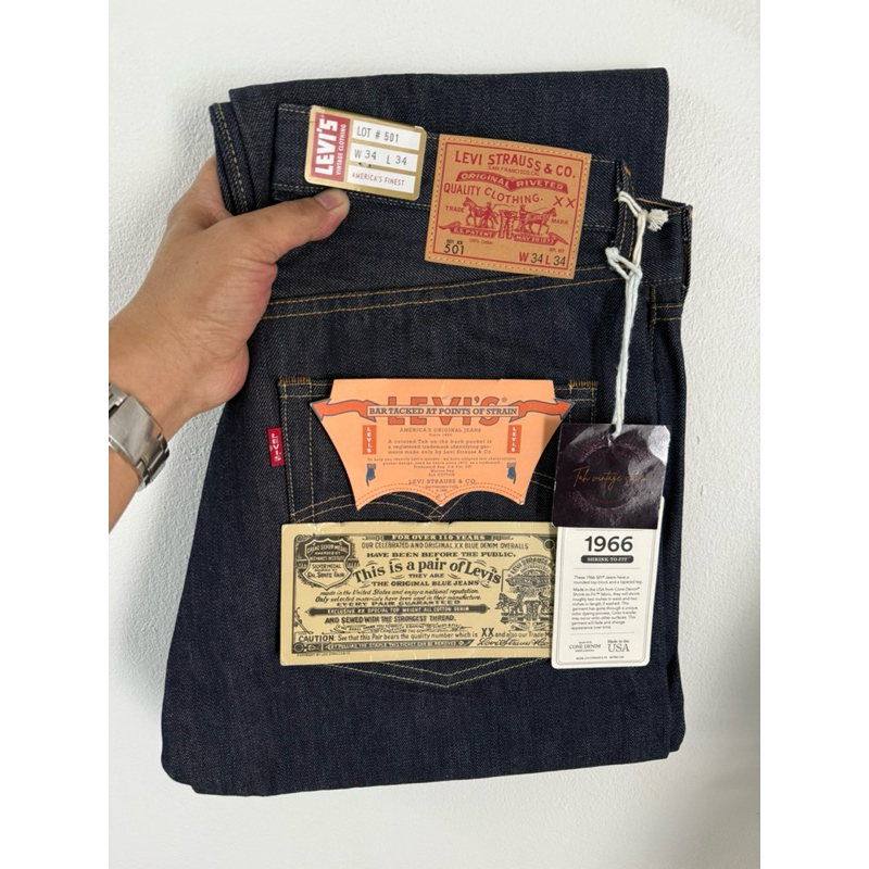 Levi’s 501xx bigE ริมแดง LVC 1966 made in USA Size 34/34(ขนาดจริงดูตรงรายละเอียดสินค้า)