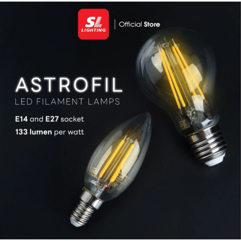 SL LIGHTING LED Astrofil Filament หลอดไฟ LED ฟีลาเมนต์ มีให้เลือก 2 แบบ A60 , B35