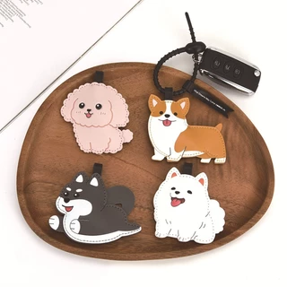 พร้อมส่ง!! ร้านไทย ส่งจากไทย ! พวงกุญแจหมา ที่ห้อยกระเป๋า ลายหมา ลายแมว พวงกุญแจหนัง tag แขวนกระเป๋า keychain kayring