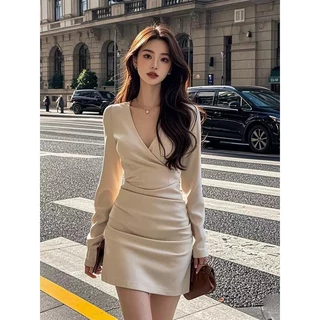 มินิ เดรสสีขาว ชุดน่ารักสไตล์เกาหลี เจ้าหญิง กระโปรงสาวอวบ กระโปรงทรงเอ ชุดราตรี เดรสคอเหลี่ยม เสื้อผ้าแฟชั่นผู้หญิง ชุด