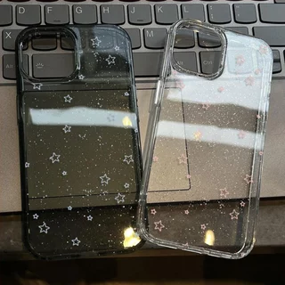 เคส iPhone 15 Pro Max iPhone 13 11 เคสใสแบบแวววาว TPU นุ่มสีสันสดใส ดาวห้าแฉกสีสันสดใส Compatible iPhone14 Pro max