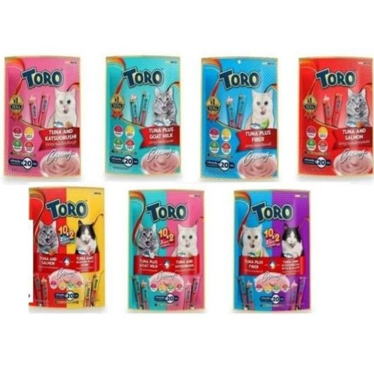 Toro Toro (โทโร่ โทโร่) ขนมแมวเลีย แพ็คสุดคุ้ม (15g.x20ซอง)