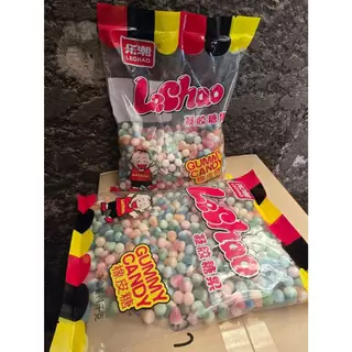 1 กิโลกรัม ปีโป้กรอบ Lechao Gummy Candy 1 กิโล ขนมสุดฮิต รสชาติหวาน หอมกลิ่นผลไม้ อย.