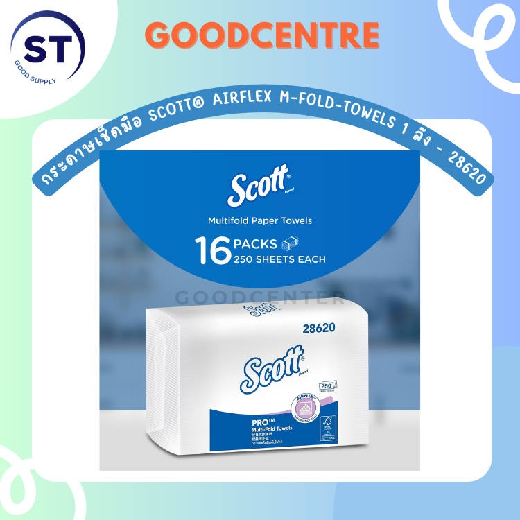 🔥รุ่นขายดี🔥 กระดาษเช็ดมือ SCOTT® AIRFLEX M-Fold-Towels  1 ลัง - 28620