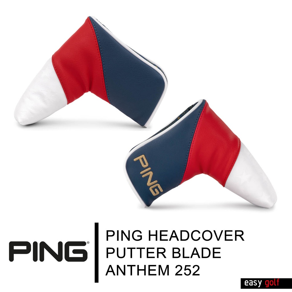 PING HEADCOVER PUTTER BLADE ANTHEM 252 PING HEAD COVER ปลอกหัวไม้กอล์ฟ ปลอกหุ้มหัวไม้กอล์ฟ