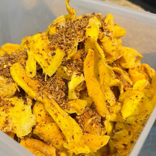 มะม่วงแก้วขมิ้น (500g.) มะม่วงคลุกพริกกุ้งกะปิแซบๆ แผ่นบางๆ …