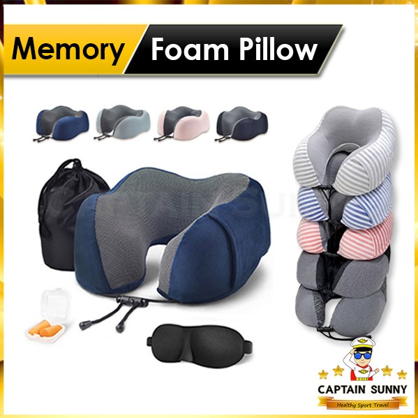 หมอนรองคอ Memory Foam ม้วนเก็บได้