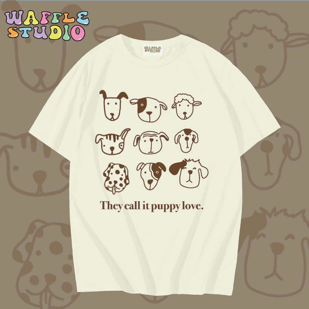 [ ส่งฟรี 🔥 ] WS0679 เสื้อยืดโอเวอร์ไซส์ ผ้าคอตตอน 100% เสื้อยืดเกาหลี เสื้อยืด  WAFFLE STUDIO - รูปที่ 2