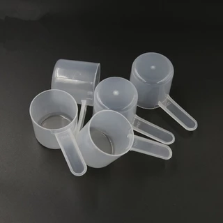 ช้อนตวงพลาสติก 35กรัม ใส ก้นแบน ขนาด 70mL.- 35g/70mL Plastic measuring spoon Flat-Bottomed