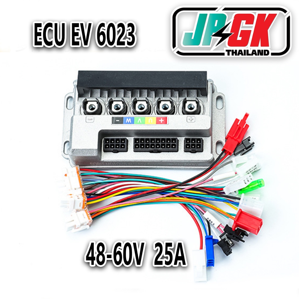 ตัวควบคุมยานพาหนะไฟฟ้า XR6G48V-60V/25A ตัวควบคุมคลื่นไซน์สามโหมดโมดูลควบคุมคลื่นไซน์แบบเงียบ350W-500W