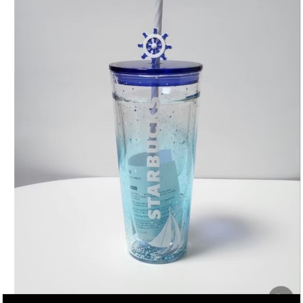 ลดล้างstockของใหม่,ของแท้Starbucks Summer Hyde Out Glass Cold Cup 591 ml