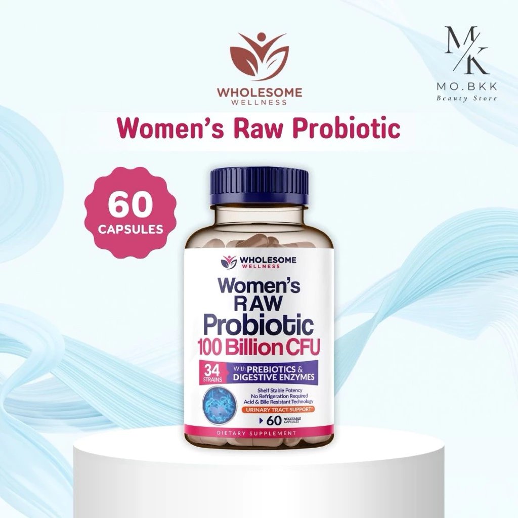 พร้อมส่ง! Wholesome Wellness Women’s Raw Probiotic 100 Billion CFU โพรไบโอติก สูตรสำหรับผู้หญิง