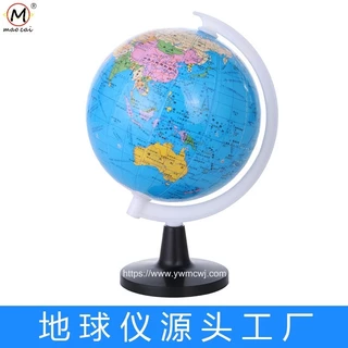 ลูกโลก(10cm.) ลูกโลกจำลอง อย่างดี ภาษาอังกฤษ รุ่น แผนที่โลก การศึกษา ฮวงจุ้ย ตกแต่ง Globe Tanida