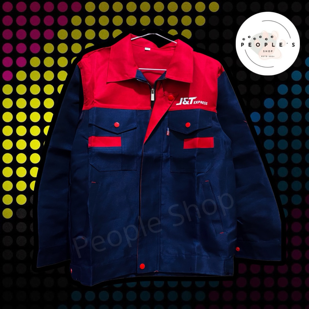 JT02 - เสื้อแจ็คเก็ต J&T Express ‼️สีกรม-แดง‼️