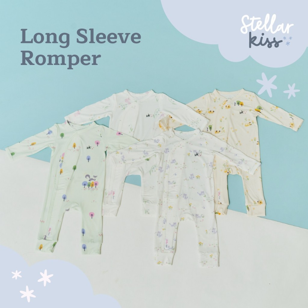 Stellar Kiss ชุดนอนแขนยาวขายาวใยไผ่ ผ้าดูด Soft Velcro