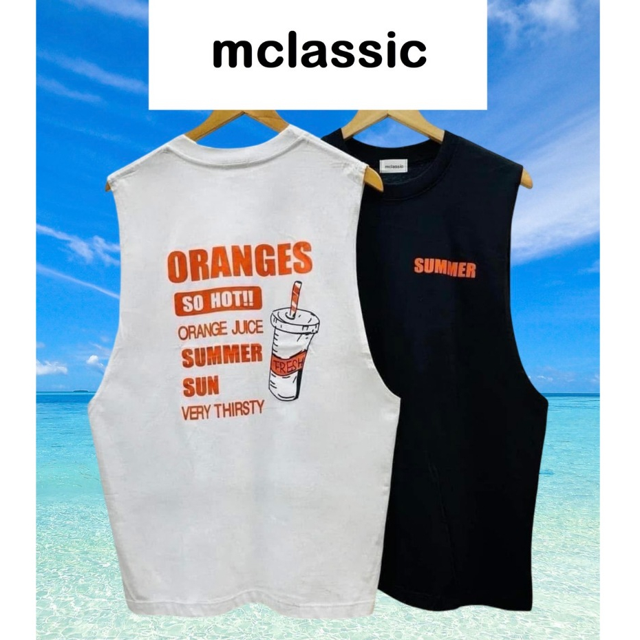 เสื้อกล้ามแขนเว้า ฟรีไซส์  Free Size ใส่สบาย สกรีนลาย ขนาด อก 40" ยืด ยาว 28" วงแขน 15"