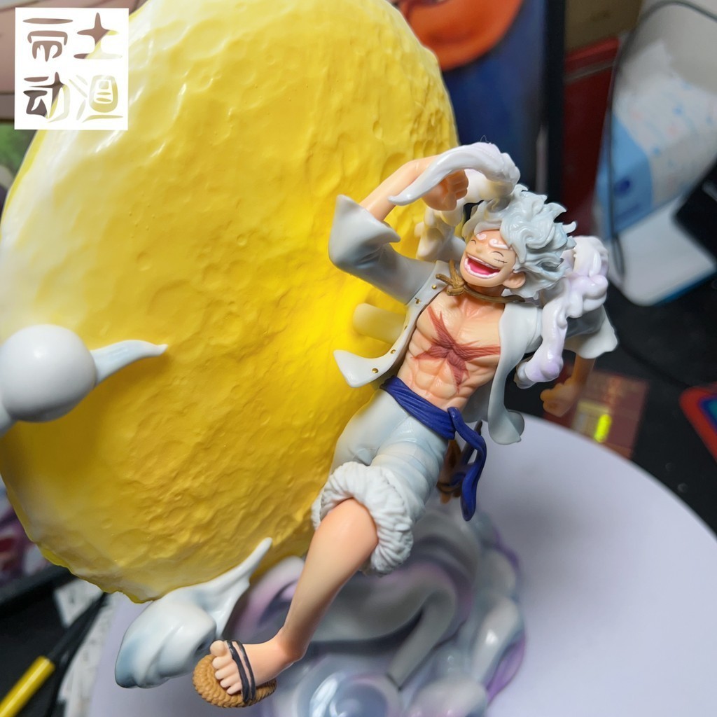 Luminous 16 ซม.One Piece Gear 5 Luffy Sun God Nika อะนิเมะรูปพลาสติก Luminous Moon Chasing รุ่นคอลเลกชันรูปปั้นของเล่นสํ - รูปที่ 5