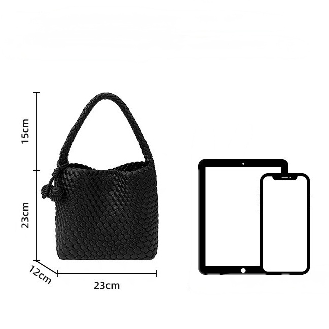 พร้อมส่งจากไทย กระเป๋าหนังสานแบบถือแต่งด้วยพวงเชอร์รี่ห้อยกระเป๋า S192 - รูปที่ 7