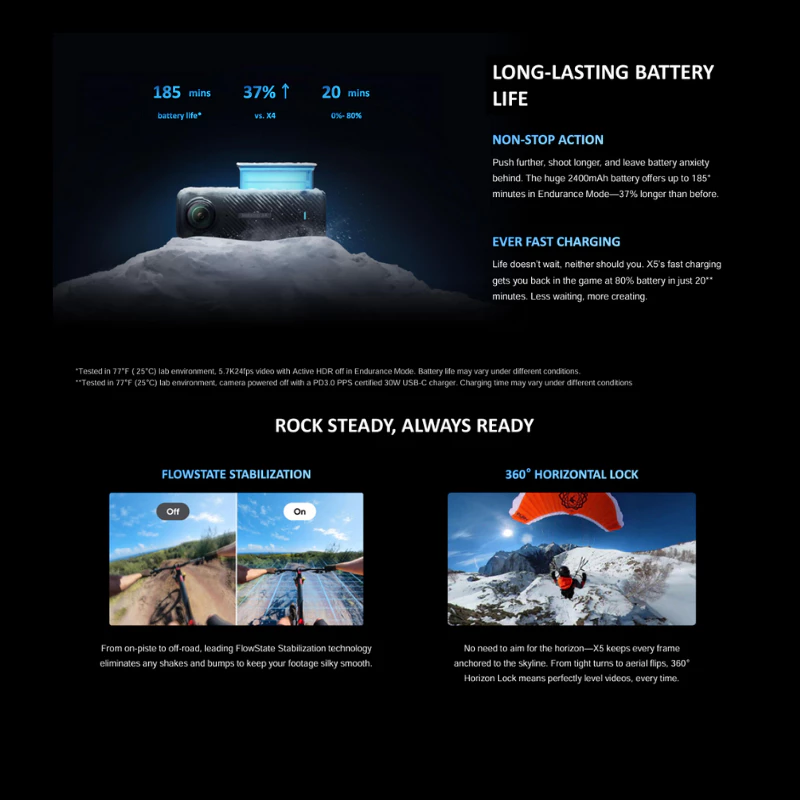 Insta360 X5 8K 360 Action Cam ชุด Biker Bundle รับประกัน 1 ปี thumbnail 5