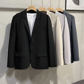 เสื้อสูทผู้ชาย Blazer เสื้อคลุม ทรงเกาหลี เสริมไหล่ เสื้อสูท…