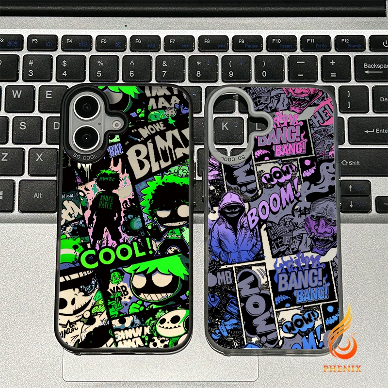 แฟชั่นดาร์กคอมิกส์ เคส Iphone 15 13 Pro Max 7Plus 11 12 14 Pro Max 11 Pro Max 7 8 14 15 Plus XR X XS Max SE 2020