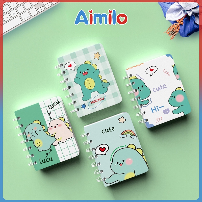 Aimilo  สมุดโน๊ตจิ๋ว สุ่มลาย  มีเส้น จดบันทึก พกพาสะดวก มีบริการส่งปลายทาง