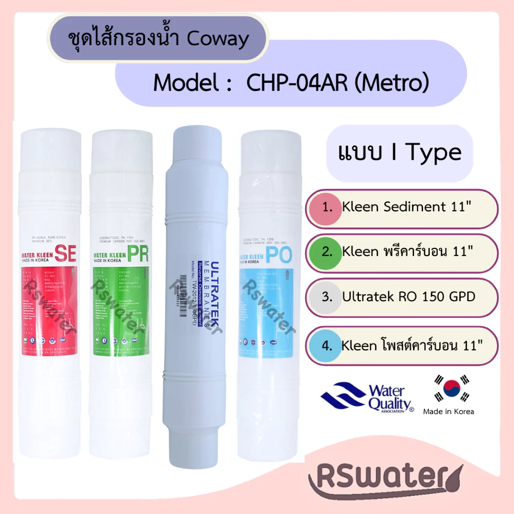 ไส้กรองน้ำ Inline สำหรับ Coway รุ่น CHP-04AR / CHP-671R / CHP-01AL thumbnail 3