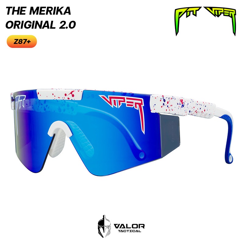 Pit Viper - The Merika Original, Z87+ Blue แว่นนิรภัย แว่นกันสะเก็ด เซฟตี้ เหมาะกับกีฬาเอ็กสตรีม