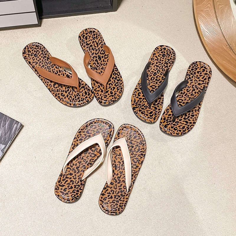 buyplus001 รองเท้าแตะคีบ ยาง EVA ลายเสือดาว พื้นนิ่ม พร้อมส่ง มีบริการส่งด่วน S-204