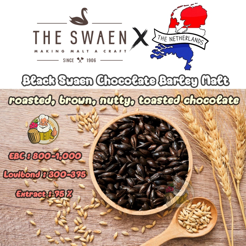 มอลต์ Chocolate Barley MALTS RICH AND INTENSE - ROASTED MALTS THE SWAEN© Malt ทำเบียร์ เดอะ สวอน©