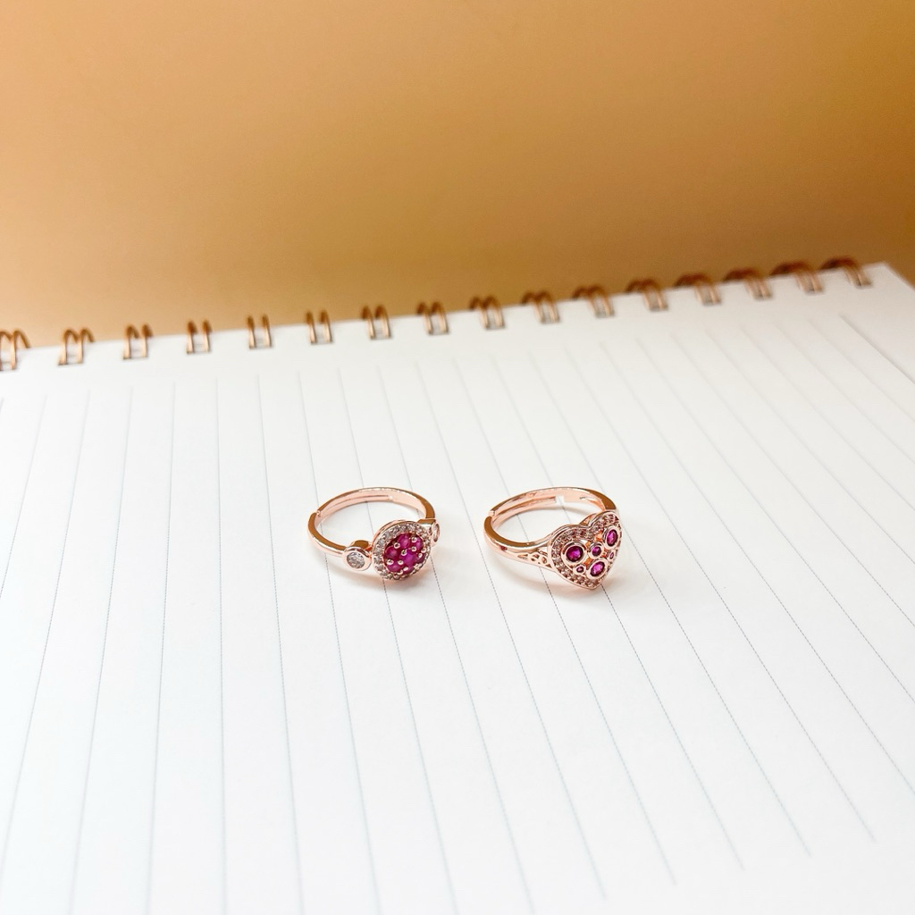 แหวนpink gold แหวนนาค1สลึง free size ปรับได้ตามนิ้ว